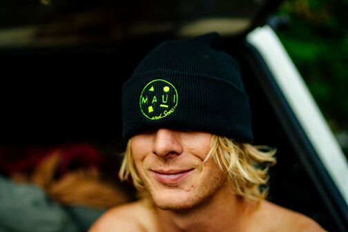 Neon Cookie Logo Beanie in Black