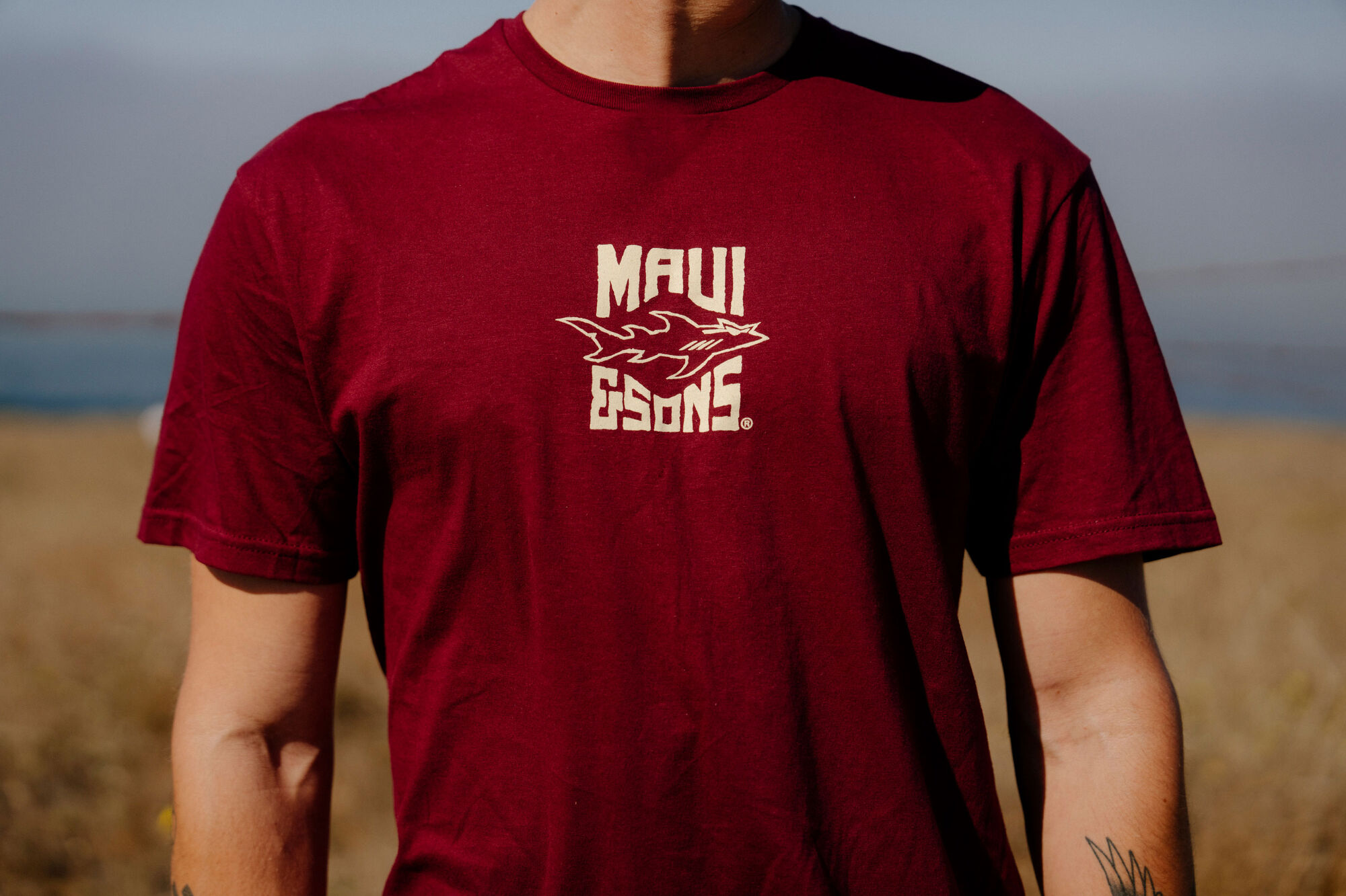  Maui Stoke T-Shirt in Maroon