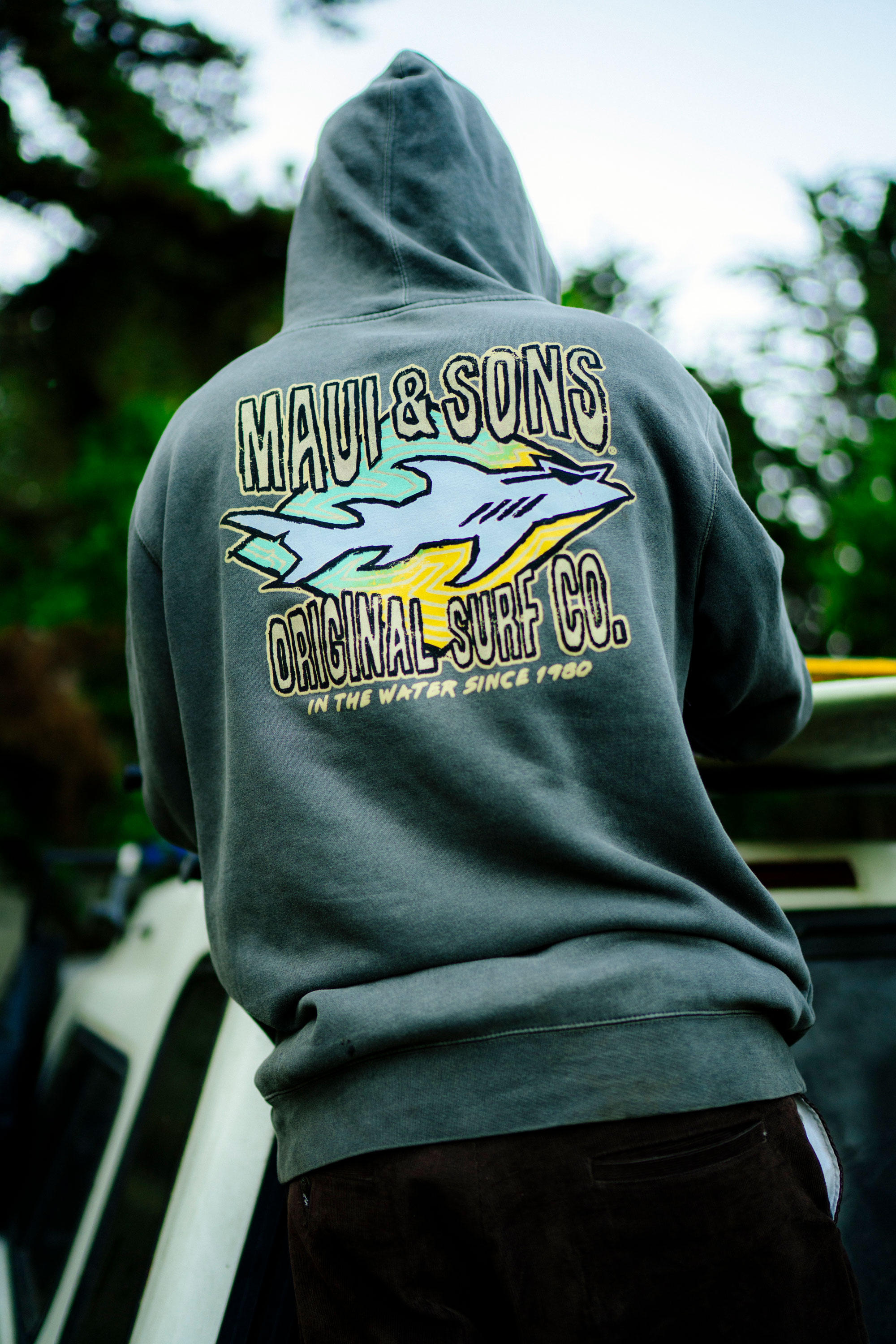 Shark Surf Co Hoodie in Black